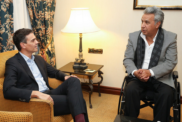 Pedro Sánchez se reúne con el Presidente de Ecuador, Lenín Moreno