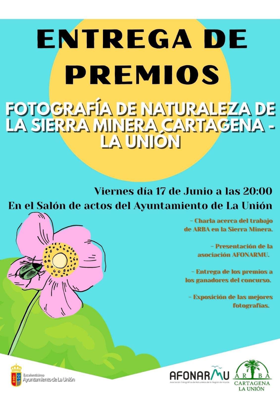 Entrega de premios, concurso de fotografía de Naturaleza de la sierra de Cartagena-La Unión
