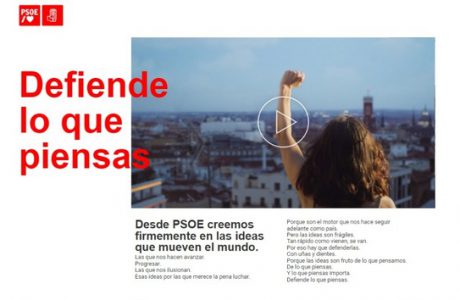 El PSOE presenta la web Defiende lo que Piensas
