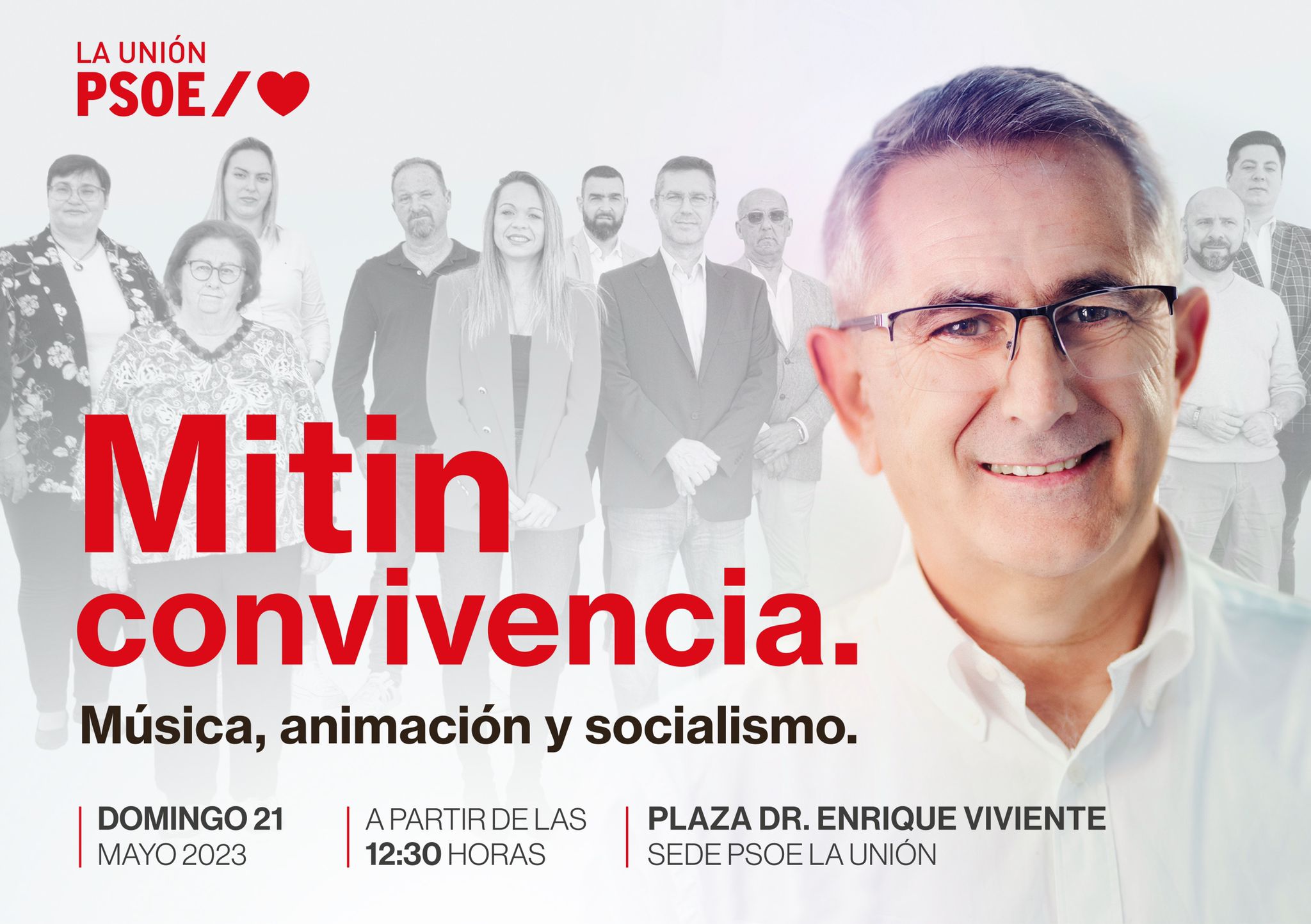 MITIN -CONVIVENCIA. PLAZA ENRIQUE VIVIENTE-DOMINGO 21 DE MAYO